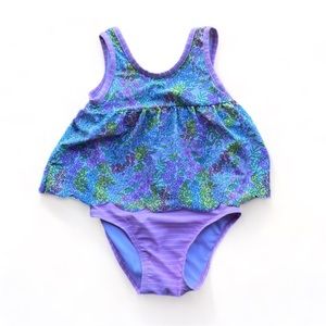 Baby Gap Pastel Floral Print Swimsuit Size 18/24 Months
